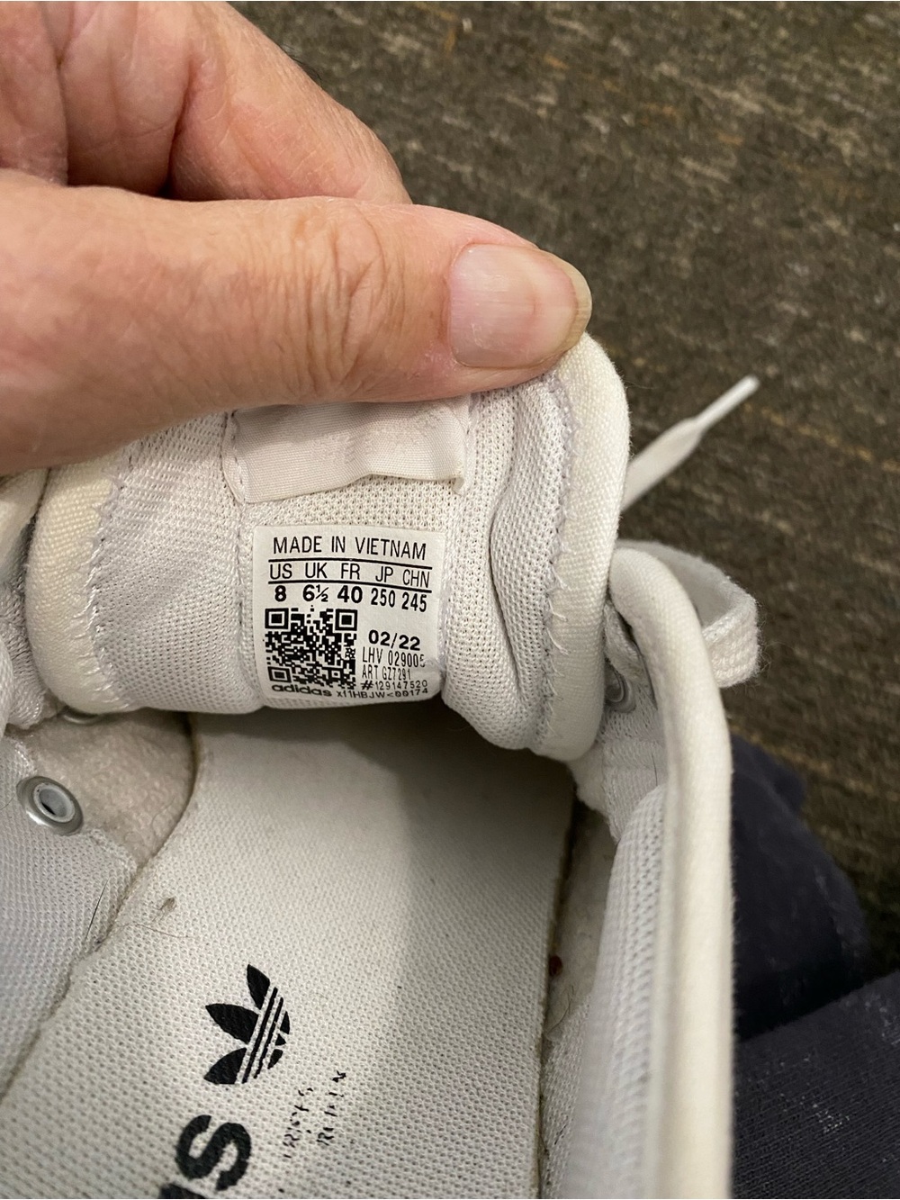adidas White Low-Top Lace-Up Sneakers Women’s Nizza Trefoil Size 8 - Picture 7 of 7